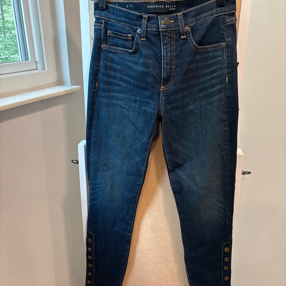 NWT Veronica Beard Debbie Skinny Jeans Size 26 Dark Wash $328 MSRP